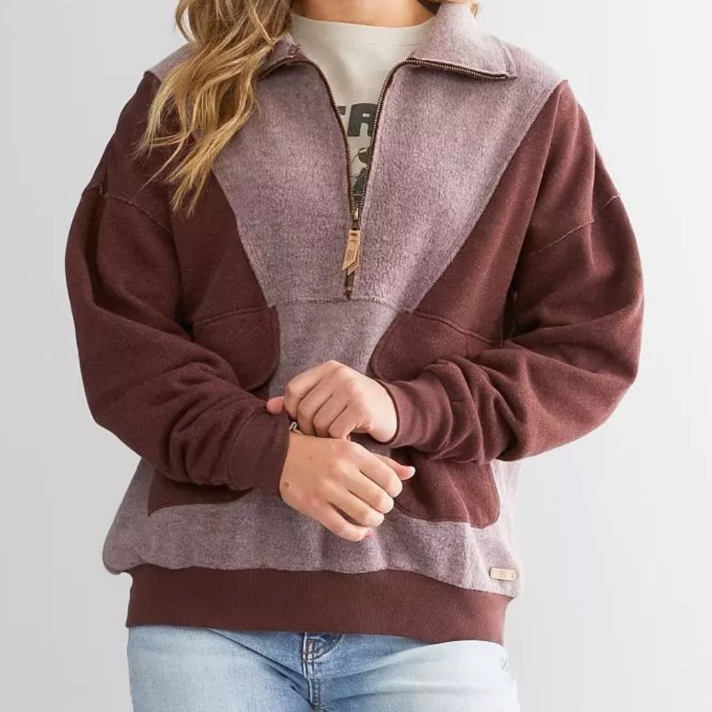 BKE Quarter Zip Pullover Red X-Large